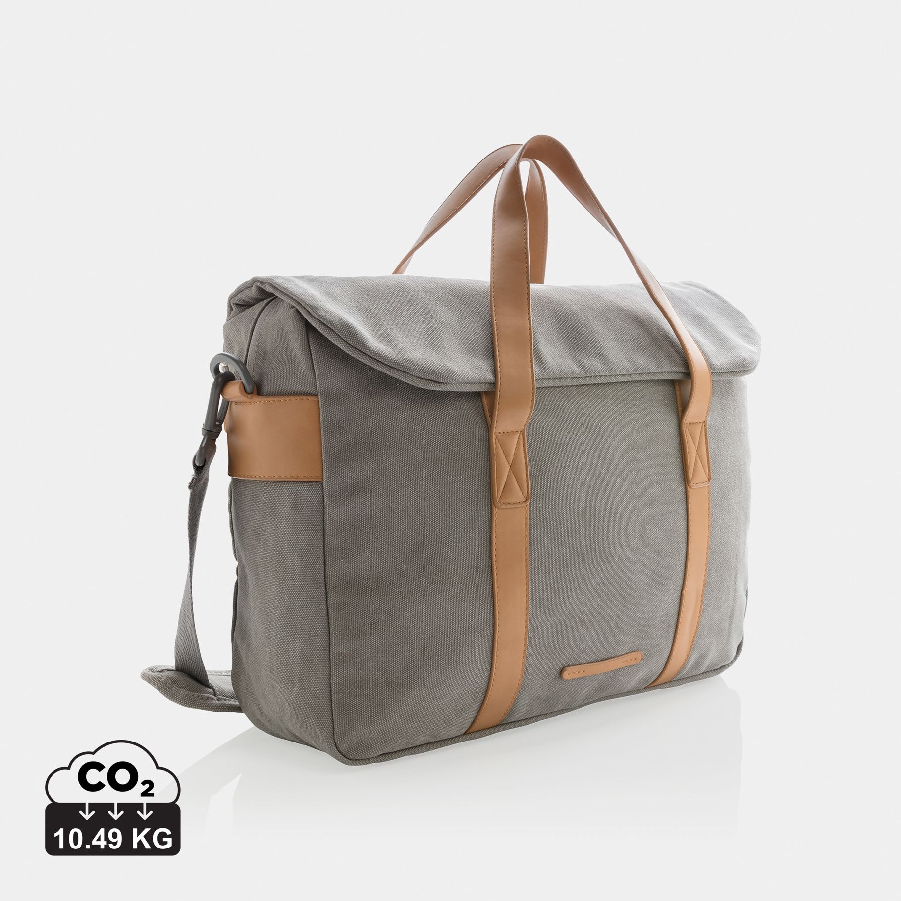 Torba, za laptop, canvas, siva
