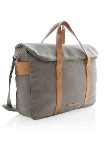 Torba, za laptop, canvas, siva