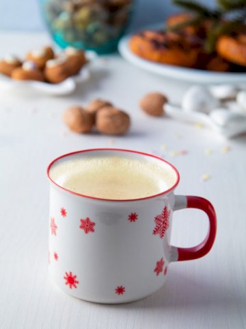 Šalica keramička, Božićna, 300ml, crvena