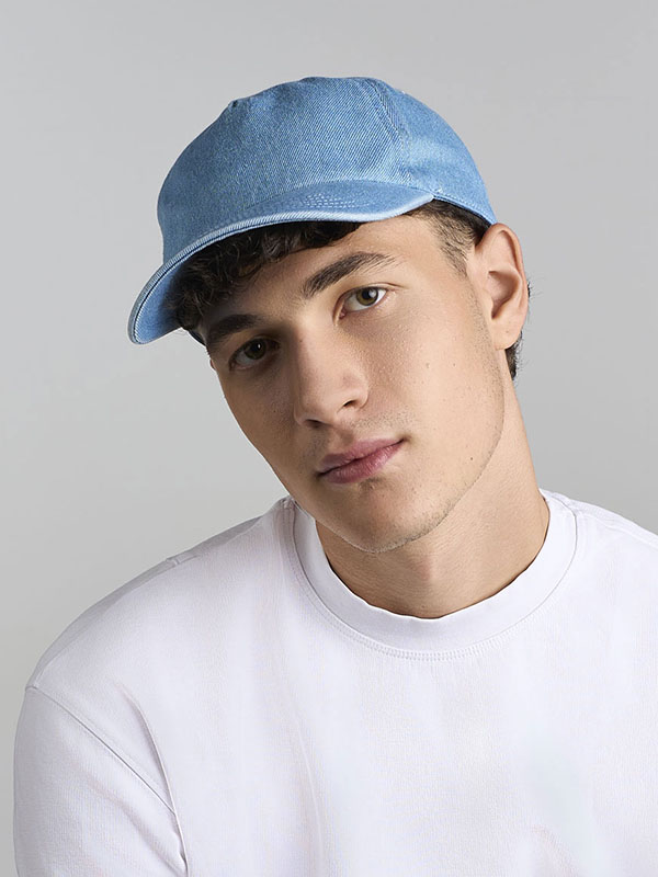 Kapa šilterica, IRAYA, 5 panela, sa kopčom, traper