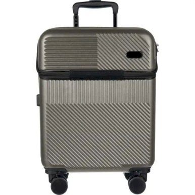 Kofer na kotačiće, Ulf, cabin size, 40x24x54cm, USB, sivi