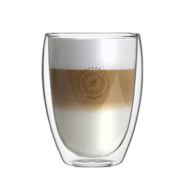 Šalica, dupla stijenka, 220ml, prozirna