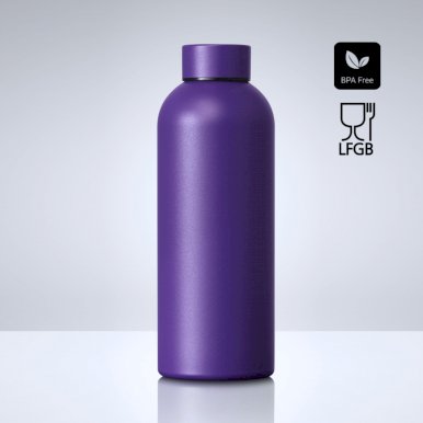Boca za vodu Nordic T, duple stjenke, nehrđajući čelik, 500ml, ljubičasta