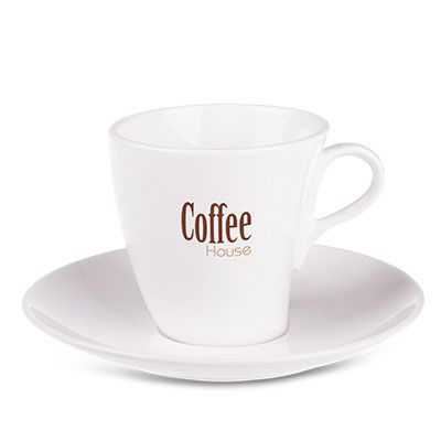 Šalica Wind Set,  blago zaobljenog oblika, 170 ml, bijela