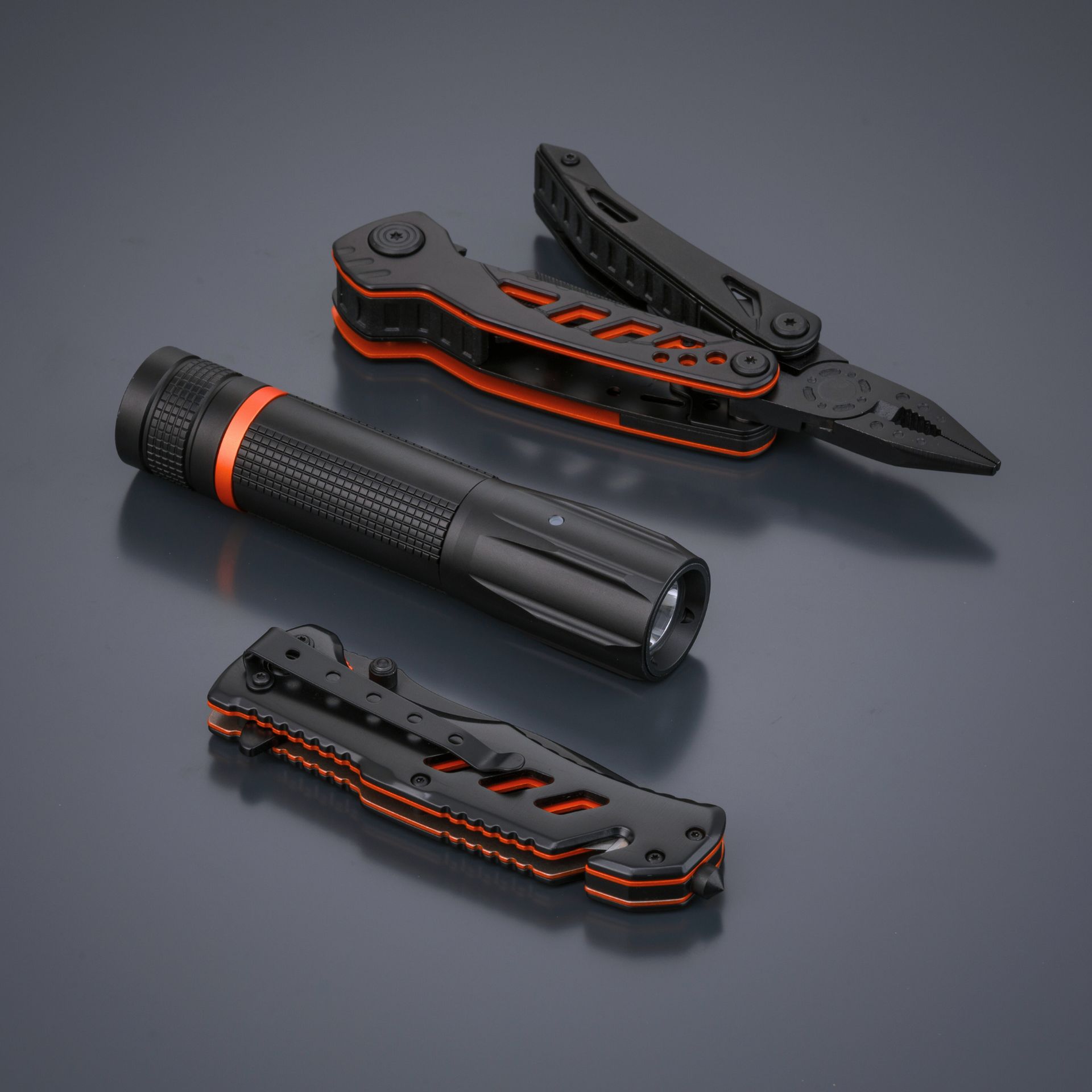 Optima Color Set, multitool, spasilački nož i punjiva svjetiljka
