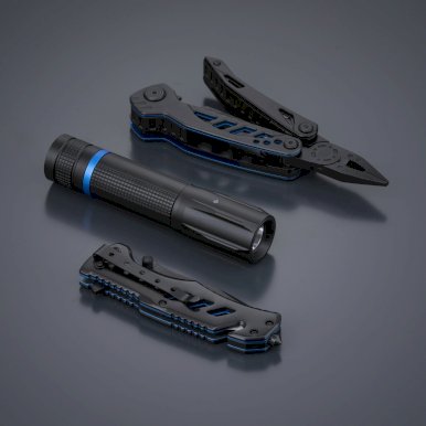 Optima Color Set, multitool, spasilački nož i punjiva svjetiljka
