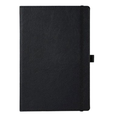 Notes A5, Business, s elastičnom trakom i držačem olovke, 192 stranice, plavi