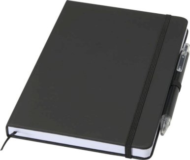 Notes A5, Spectrum, s gumicom i kemijskom, 192 stranica, crni